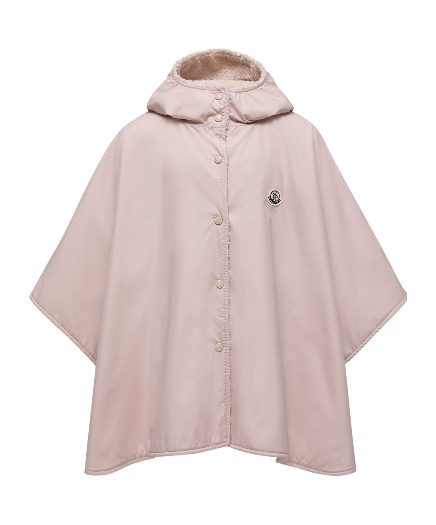 Moncler Double Hooded Cape In Pink