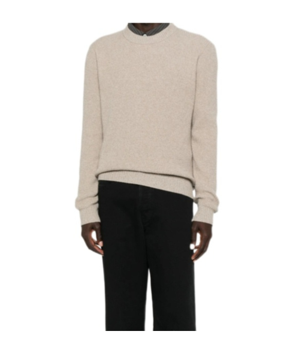 Roberto Collina Crew Neck Long Sleeve Sweater In Neutral