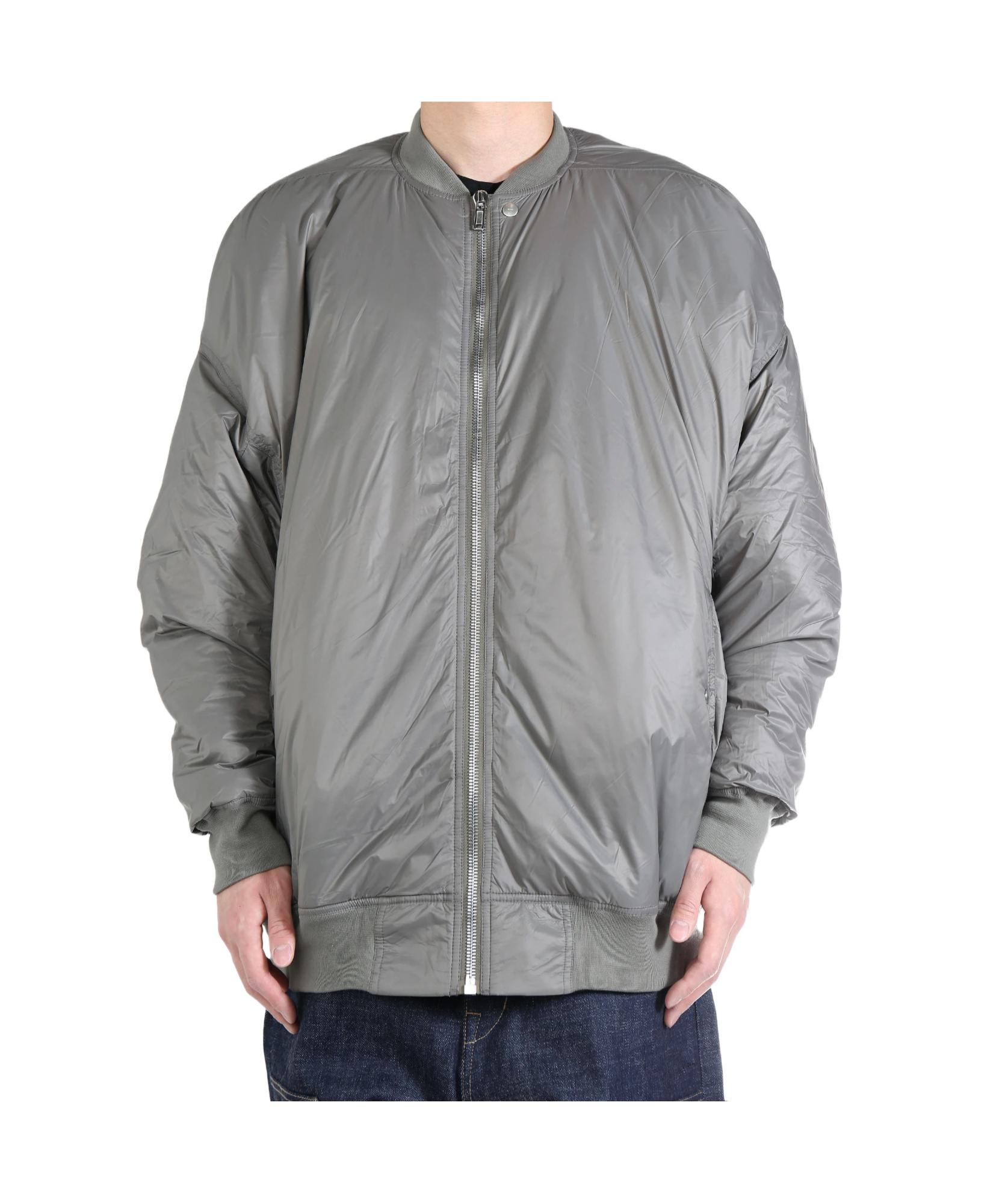 Shop Rick Owens Drkshdw Padded Bomber Jacket In Gray