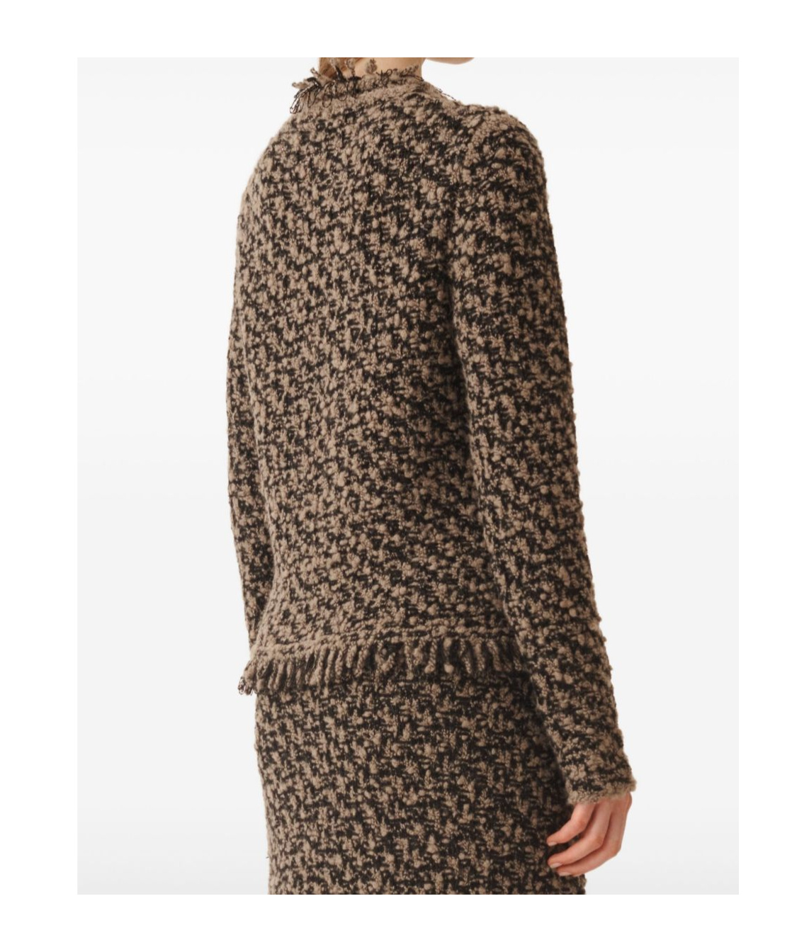 Fabiana Filippi Jacket In Tweed And Sequins In Brown