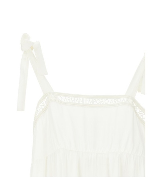 EMPORIO ARMANI LOGO-EMBROIDERED MAXI DRESS