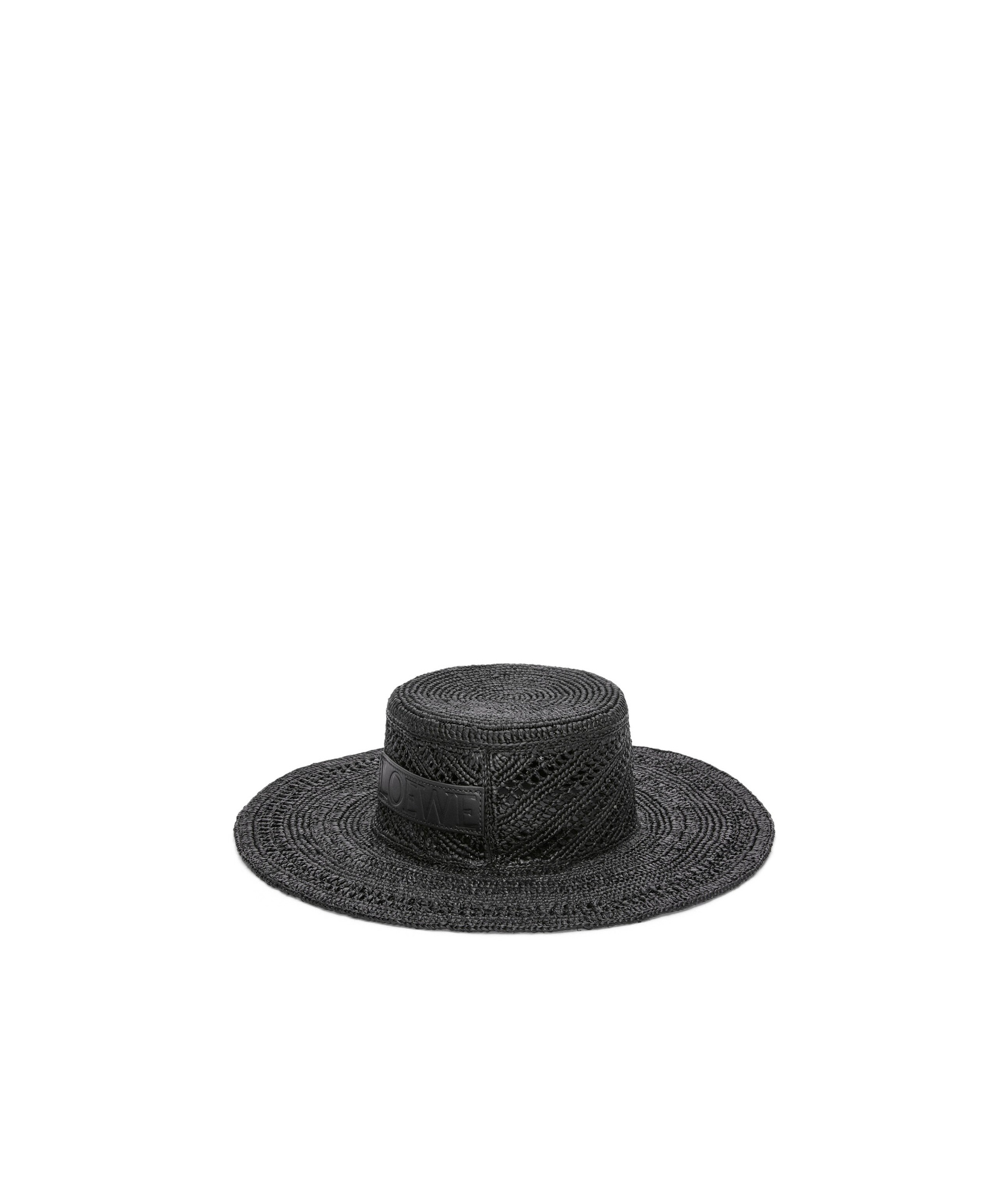 Shop Loewe Logo Flat-topped Hat In Black