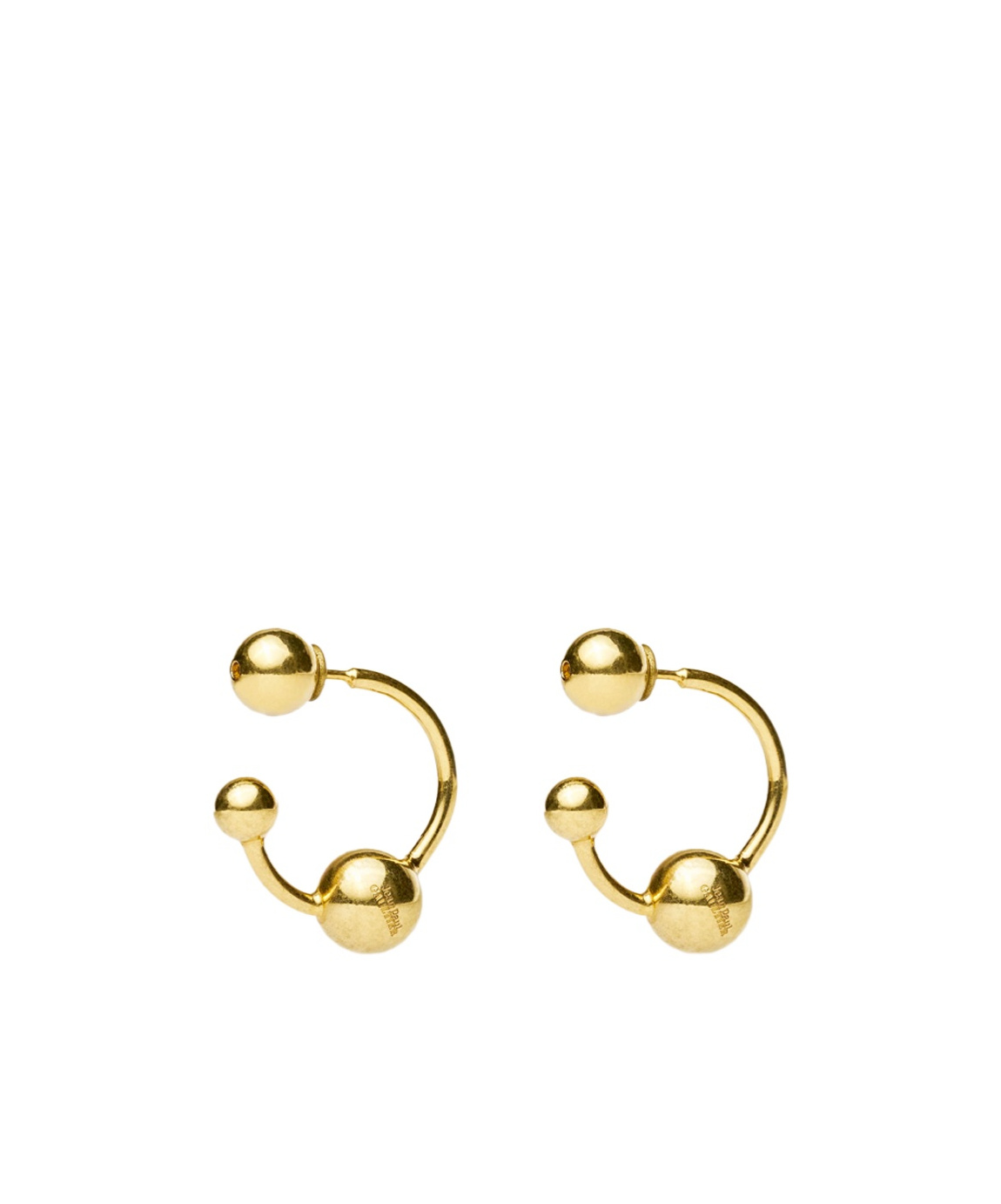 Jean Paul Gaultier Pierced Earrings In Yellow
