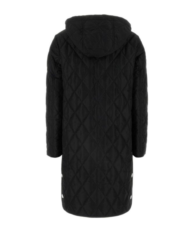 Burberry Roxby Diamond-quilted Mid-length Coat In Black