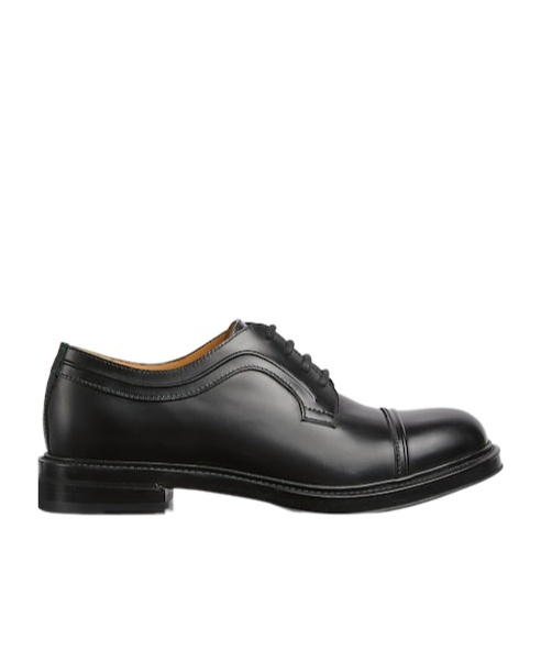 Gucci Ribbon Lacing Shoes In Black
