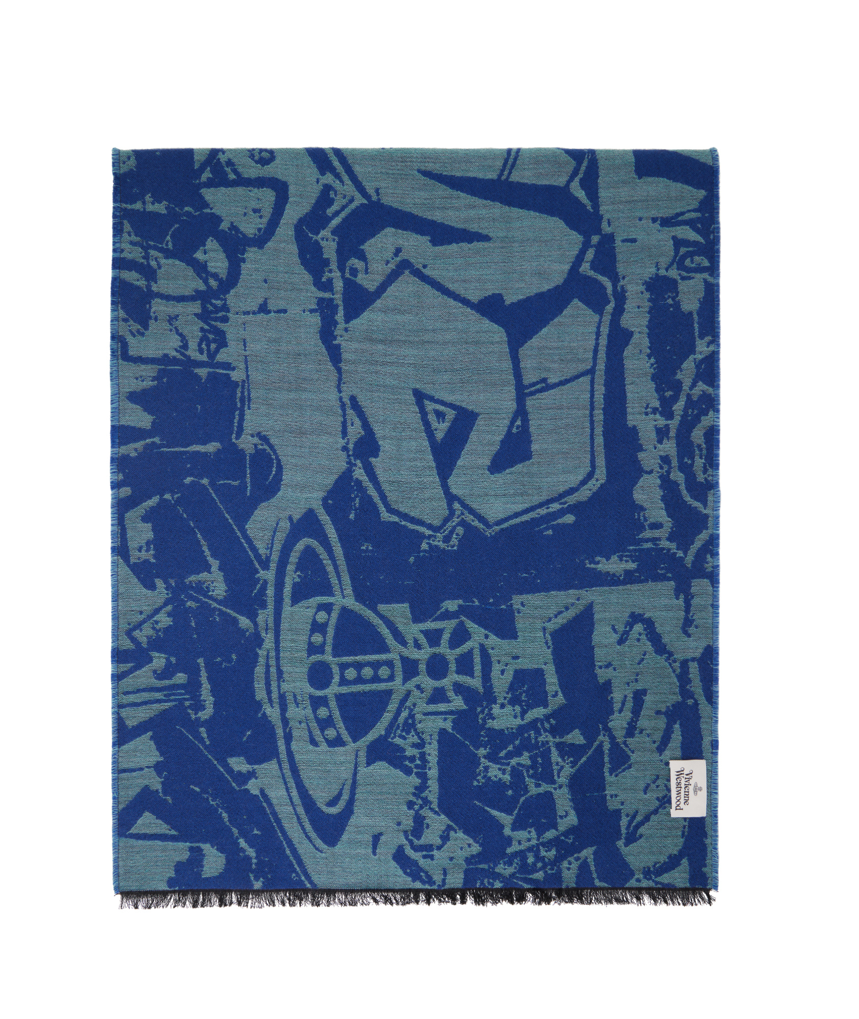 Vivienne Westwood Graffiti Scarf In Blue