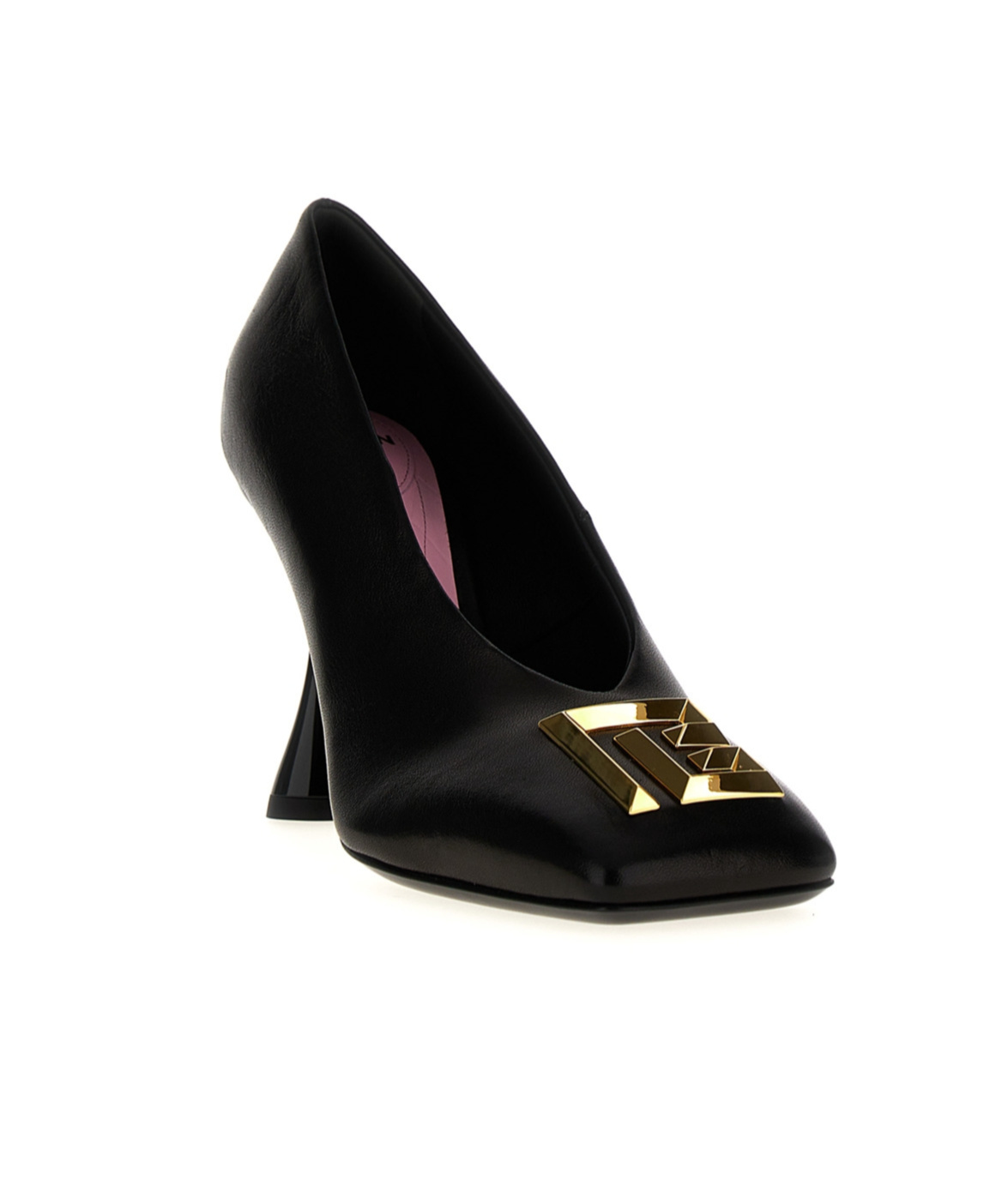 Balmain 'golden Hardware' Sculpted Heel Pumps In Black