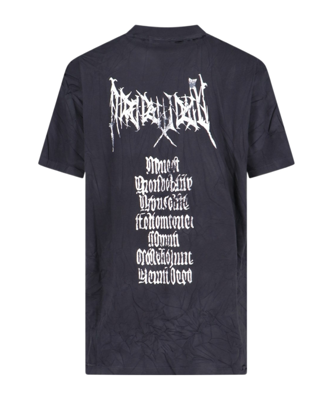 Balenciaga Black Metal Logo Oversized T-shirt In Black