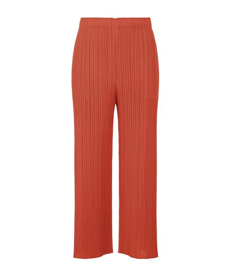Issey Miyake Pleated Cropped Trousers In Brown
