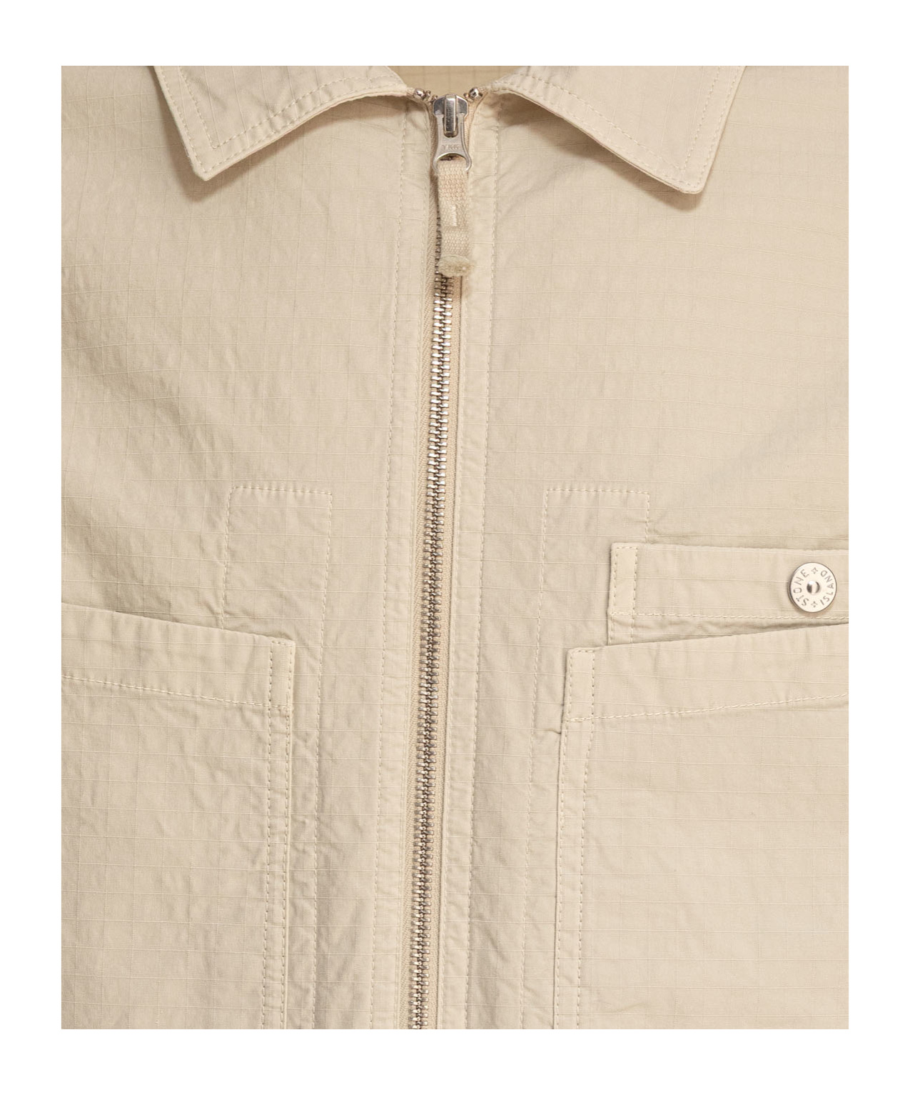 Stone Island Long Sleeve Shirt Jacket In Sand-colored