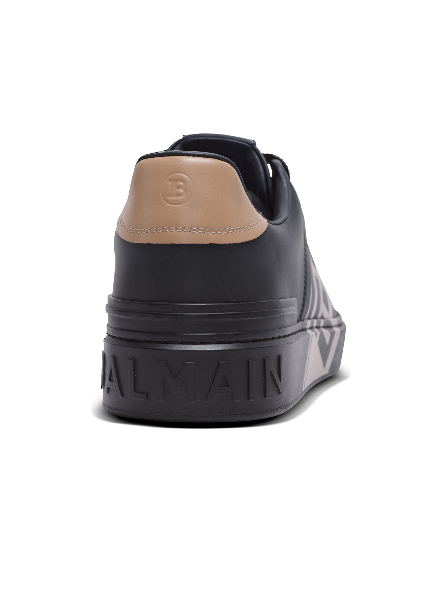 Balmain B-court Trainers In Calfskin In Black
