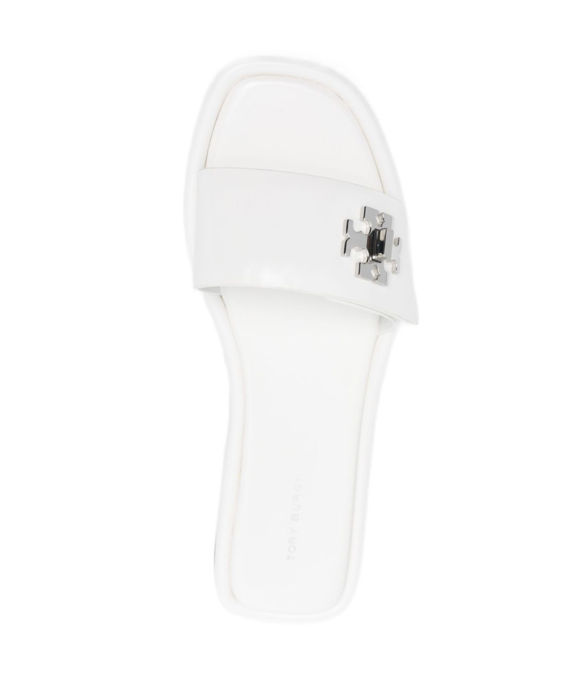 Tory Burch T-lock Slippers In White
