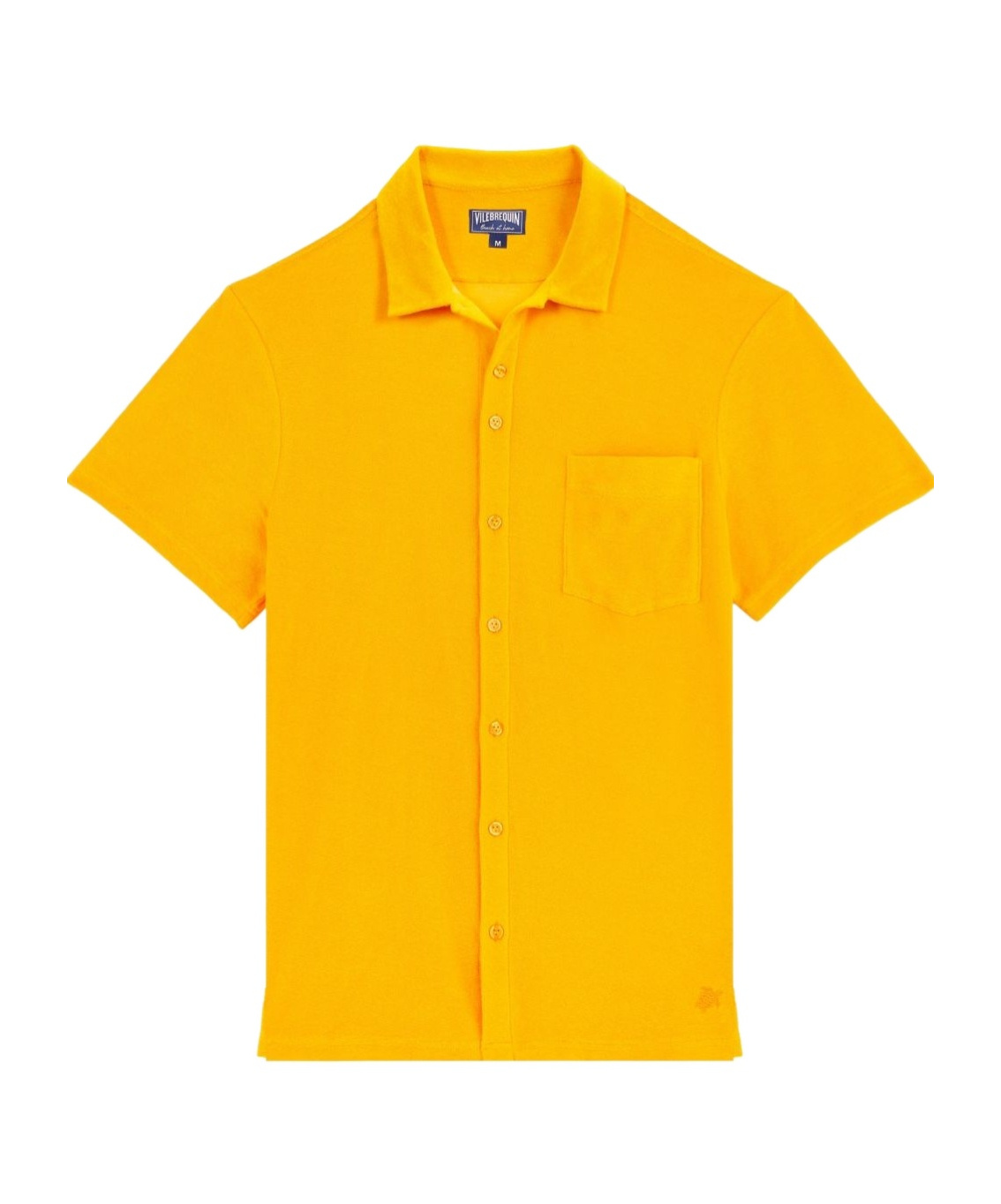 Shop Vilebrequin Terry Bowling Shirt In Orange