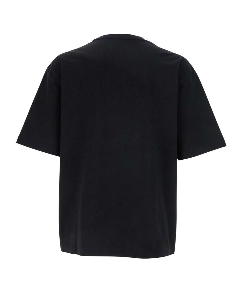 Dsquared2 Logo Crew Neck Cotton T-shirt In Black