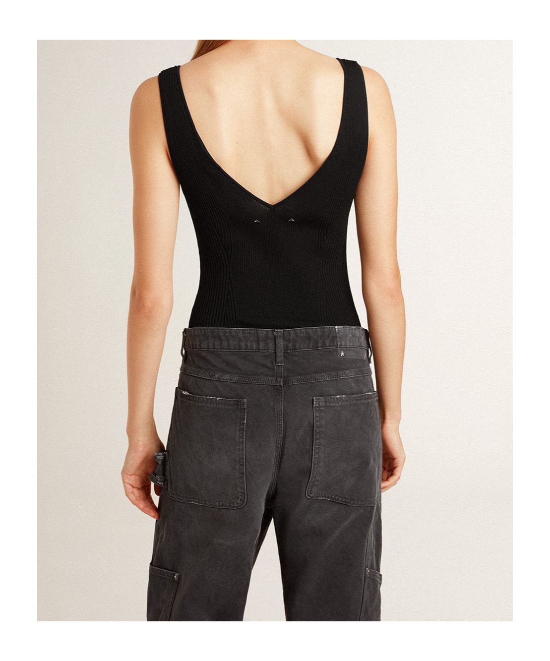 Golden Goose V-neck Jumpsuit In Black