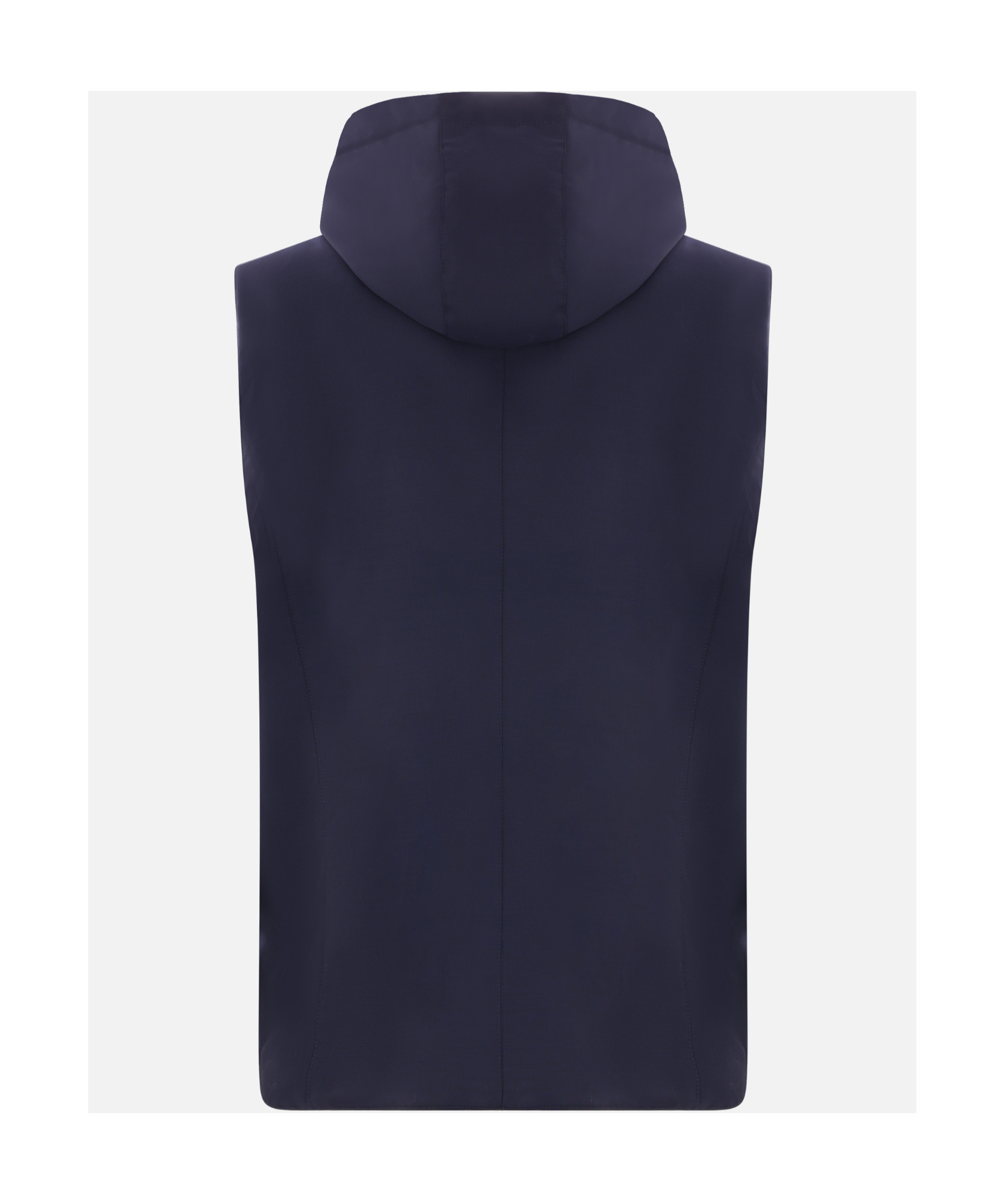 Brunello Cucinelli Hooded Vest In Blue
