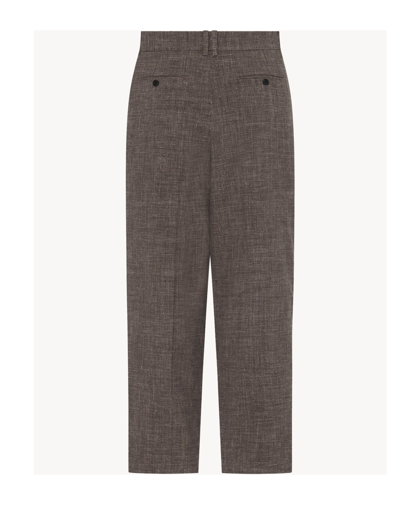 The Row Silas Pant In Silk, Linen, And Virgin Wool In Dark Brown