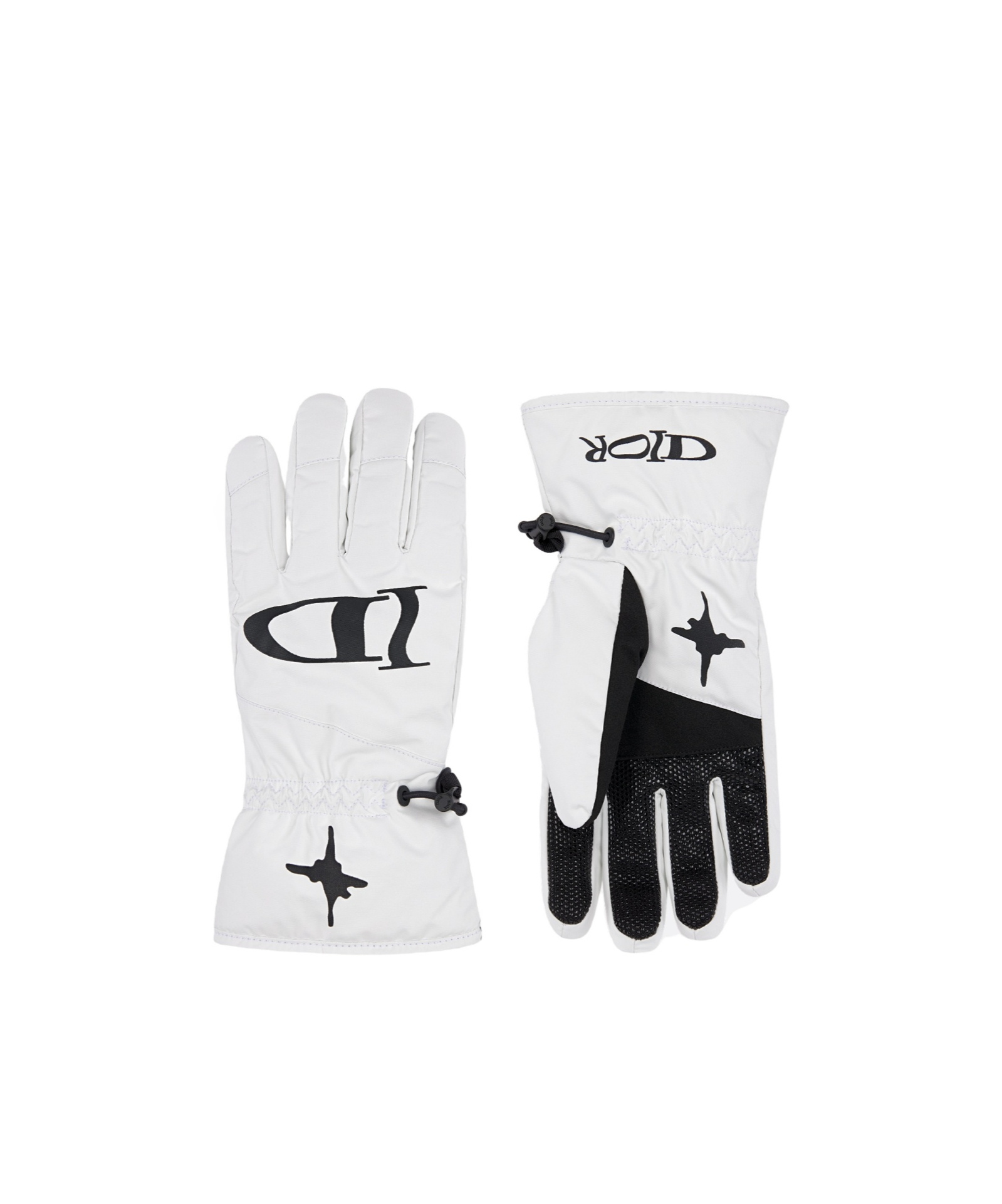 Dior Logo Ski Gloves In White