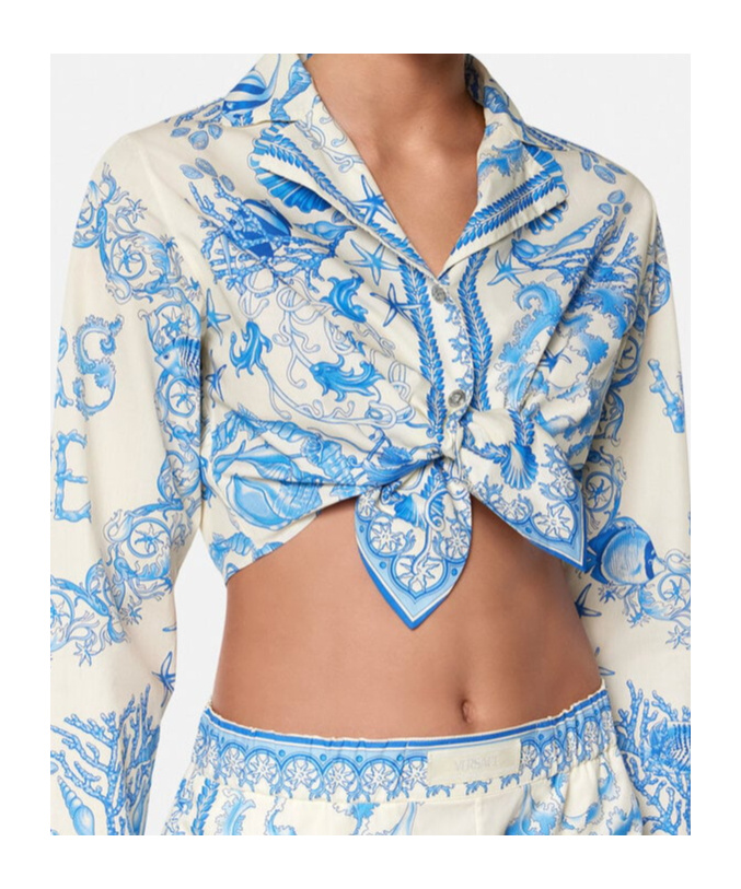 Versace Underwater Barocco Shirt And Blouse Multicolor