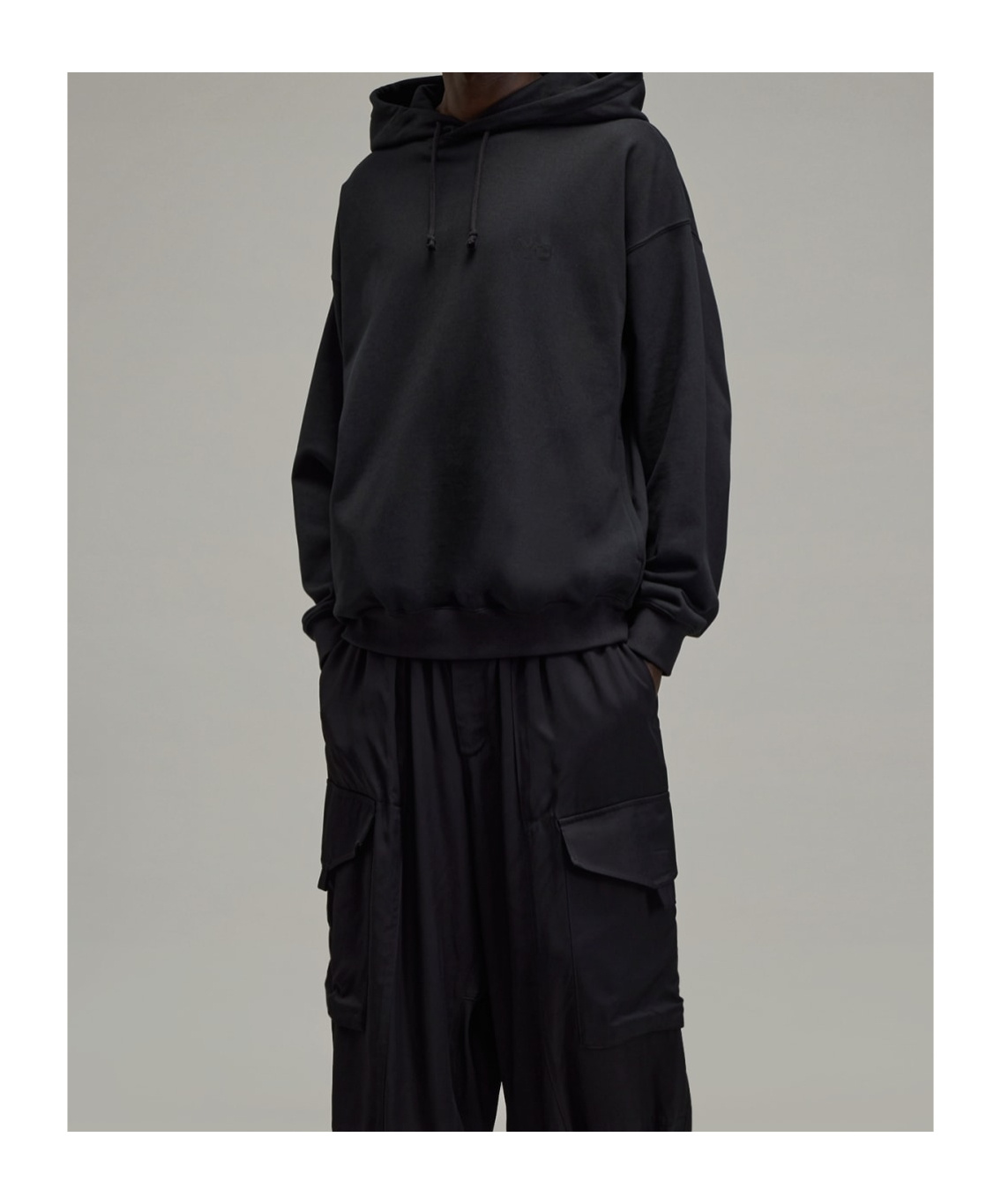 Shop Y-3 French-terry Hoodie In Black