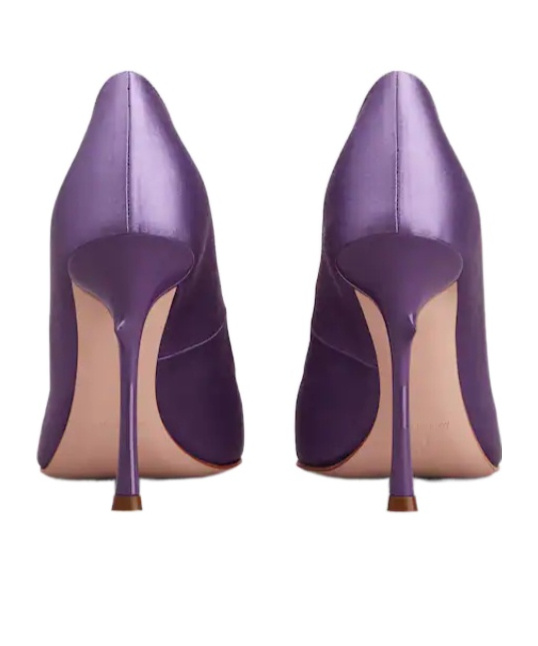 Roger Vivier Rose Vivier Pumps In Satin In Purple