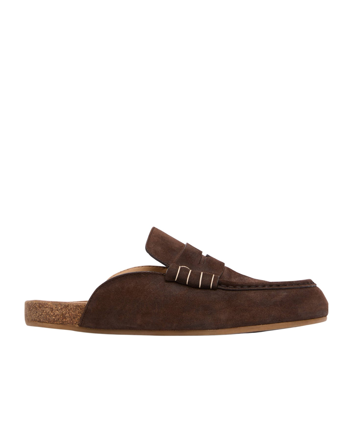 Jw Anderson Brown Leather Stitch Slippers In Brown