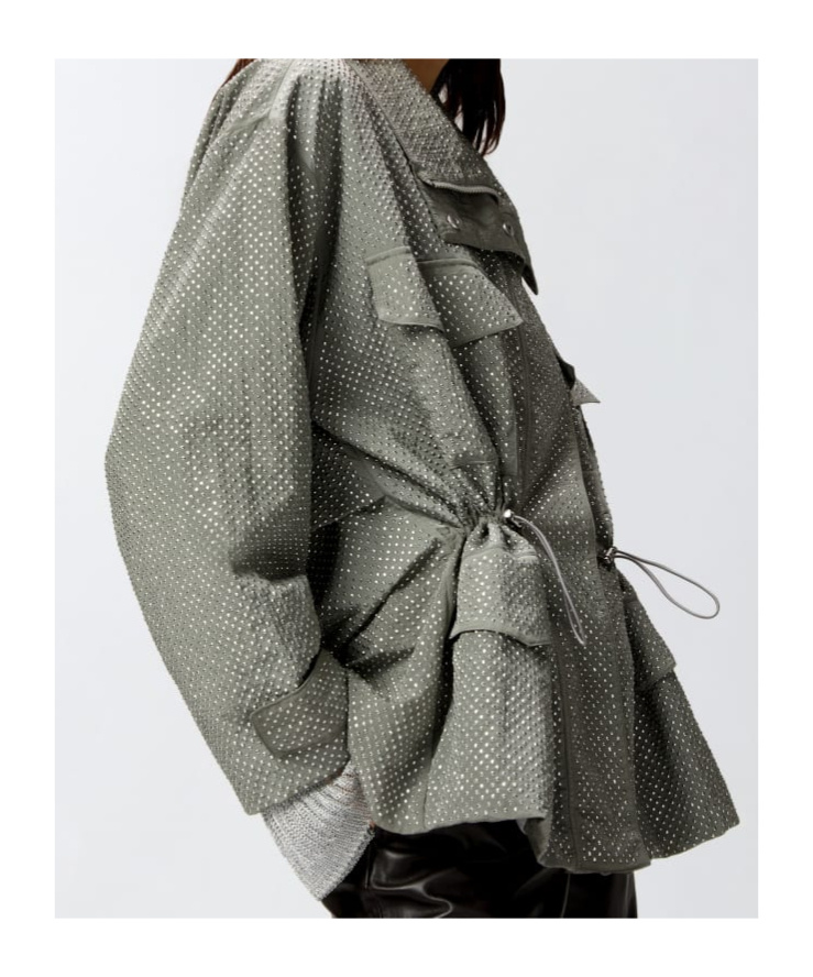 Shop Pinko Polka Dot-print Jacket In Gray