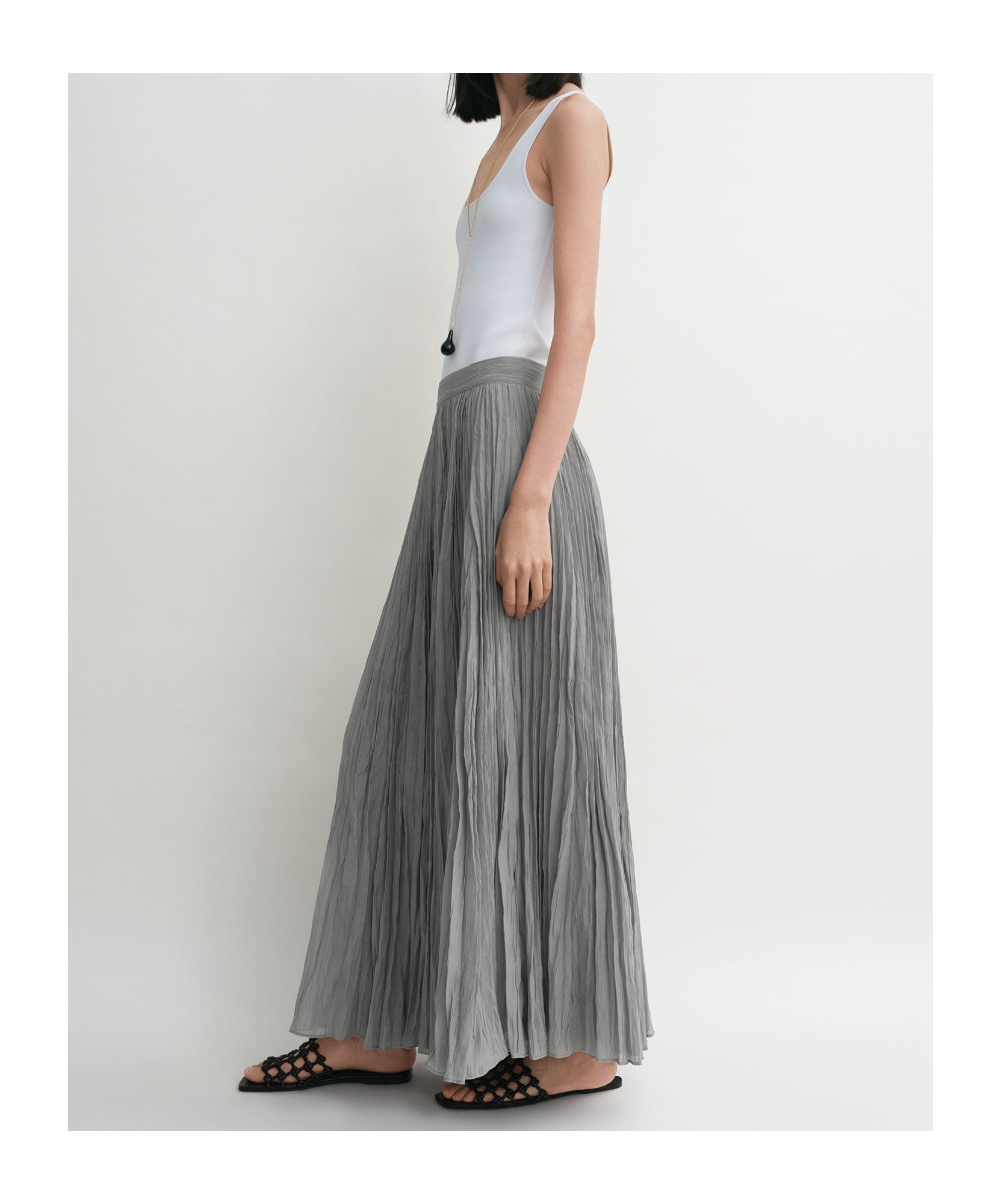 Shop Totême Crinkled Plissé Skirt