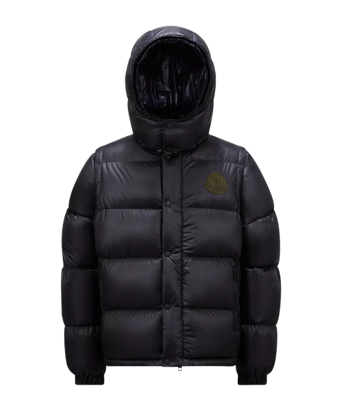 Moncler Cyclone 2-in-1 Short Down Jacket Blue In Black