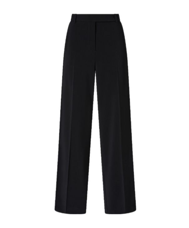 Pinko Special-occasion Wide-leg Cady Trousers In Black