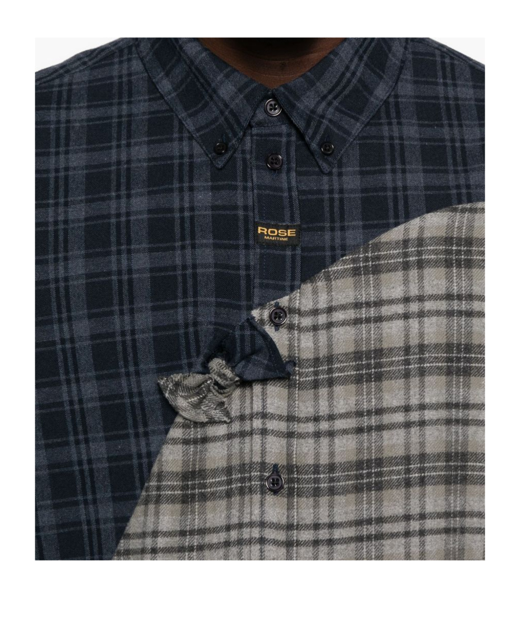 Martine Rose Patchwork Tie-detail Shirt In Black