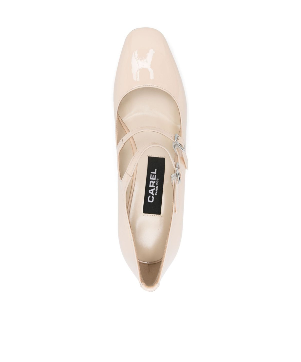 Carel Paris Alice Nude Patent Leather Shoes In Nude