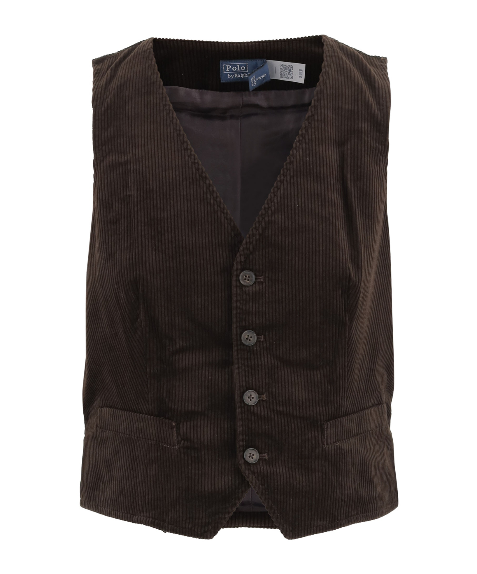 Polo Ralph Lauren Buttoned Corduroy Waistcoat In Brown