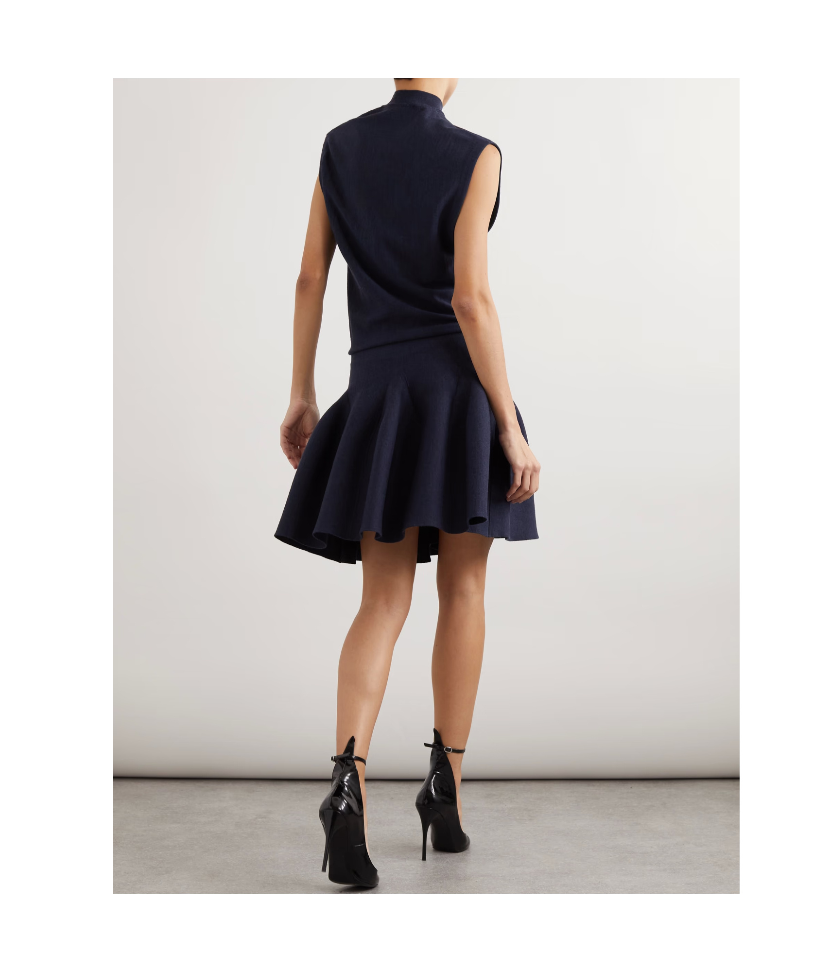 Alaïa Pleated Mini Dress In Black