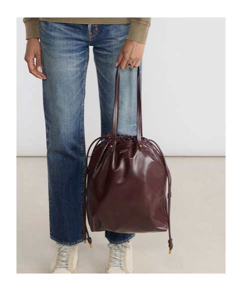 Isabel Marant Drawstring Shoulder Bag In Black