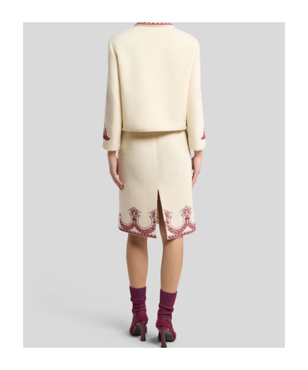 Etro Bouclé-effect Tweed Jacket In Neutral