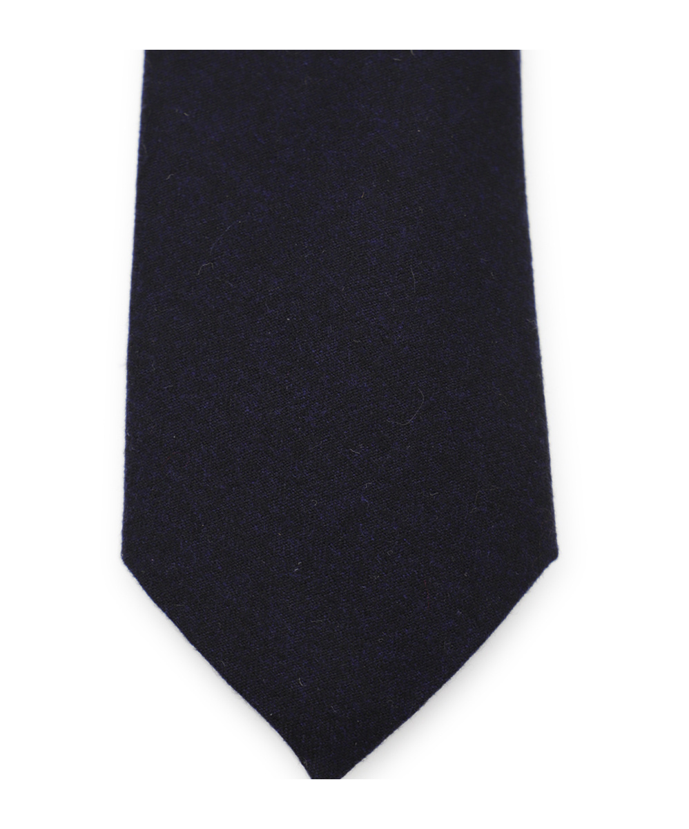 Canali Wool Tie In Blue