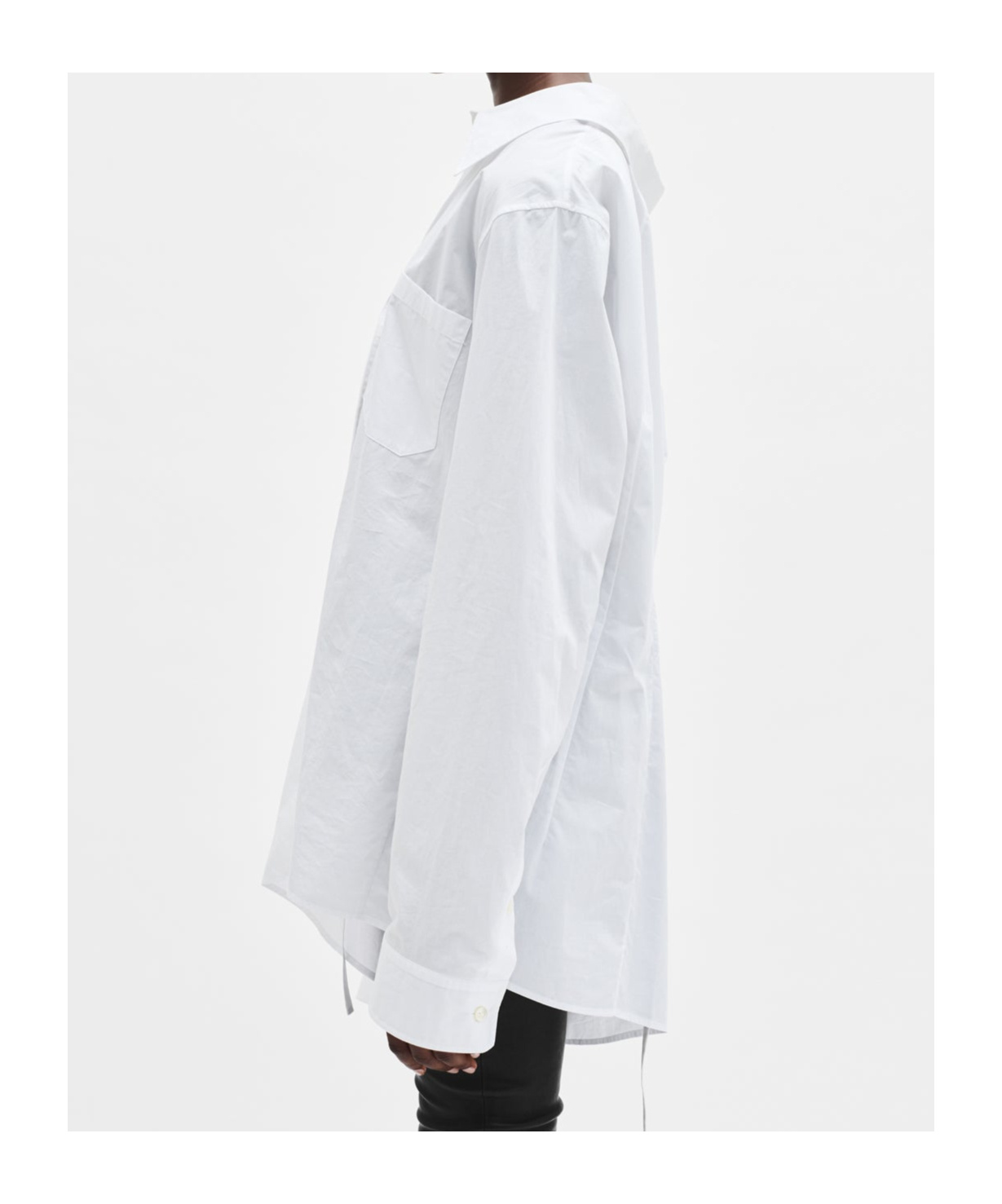 Ann Demeulemeester White Daria Drop Shoulder Shirt In White
