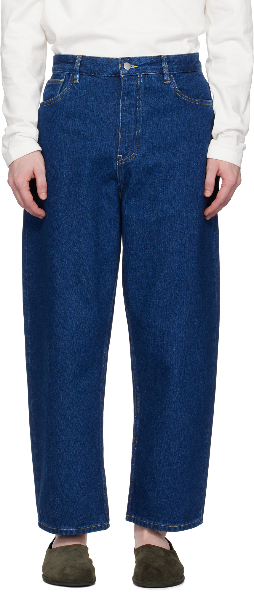 Studio Nicholson Land Jeans In Blue