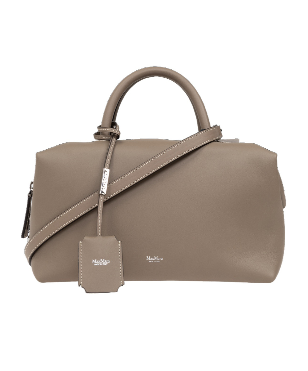 Max Mara Holdall Logo Shoulder Bag In Gray