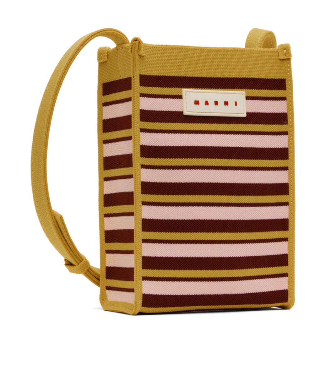 Marni Logo-appliqué Cross Body Bag In Brown