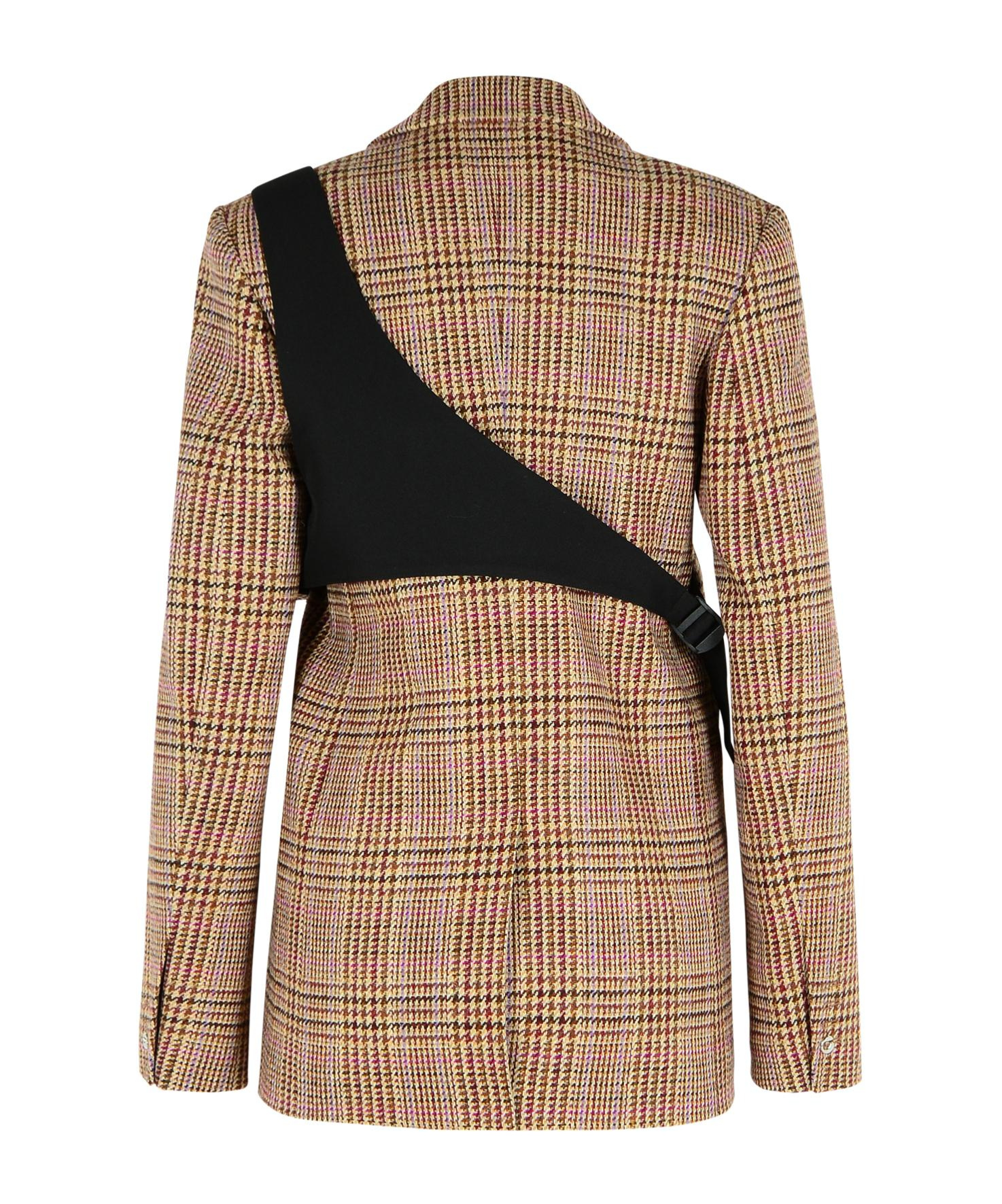 Coperni Multicolor Virgin Wool Blazer In Burgundy