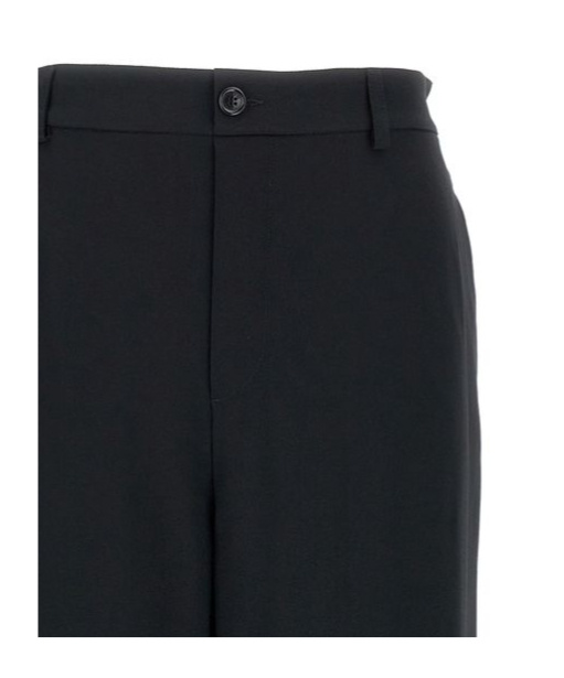 Moschino Acetate Trousers Elastic Waistband In Black