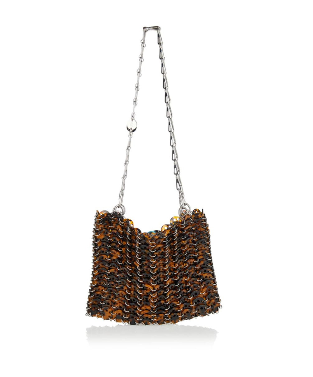 Rabanne Acetate Shoulder Bag In Brown