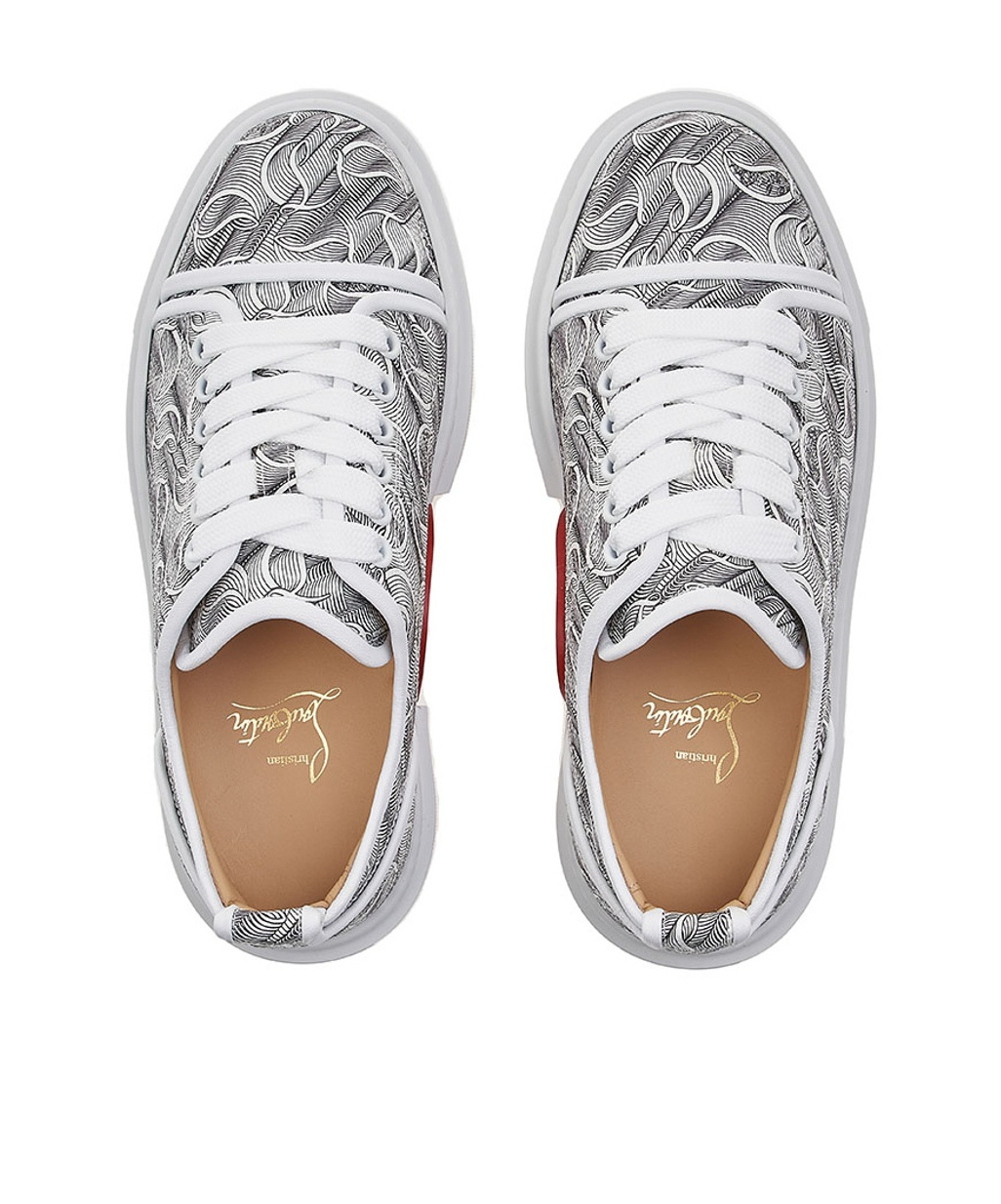 CHRISTIAN LOUBOUTIN ROUND HEAD LOW-CUT SKATE SHOES
