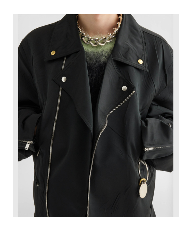 Jil Sander Duchess Zip-up Jacket In Black