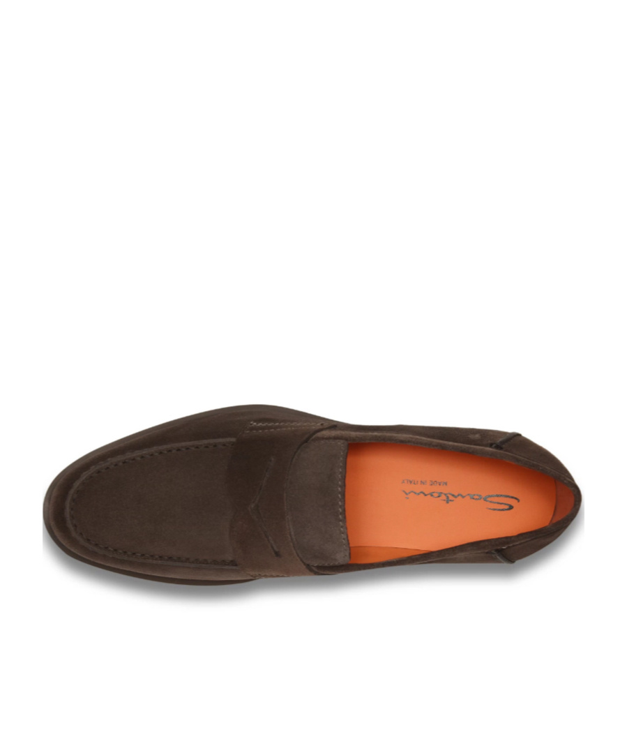 Santoni Men's Rock Suede Lug Sole Penny Loafers