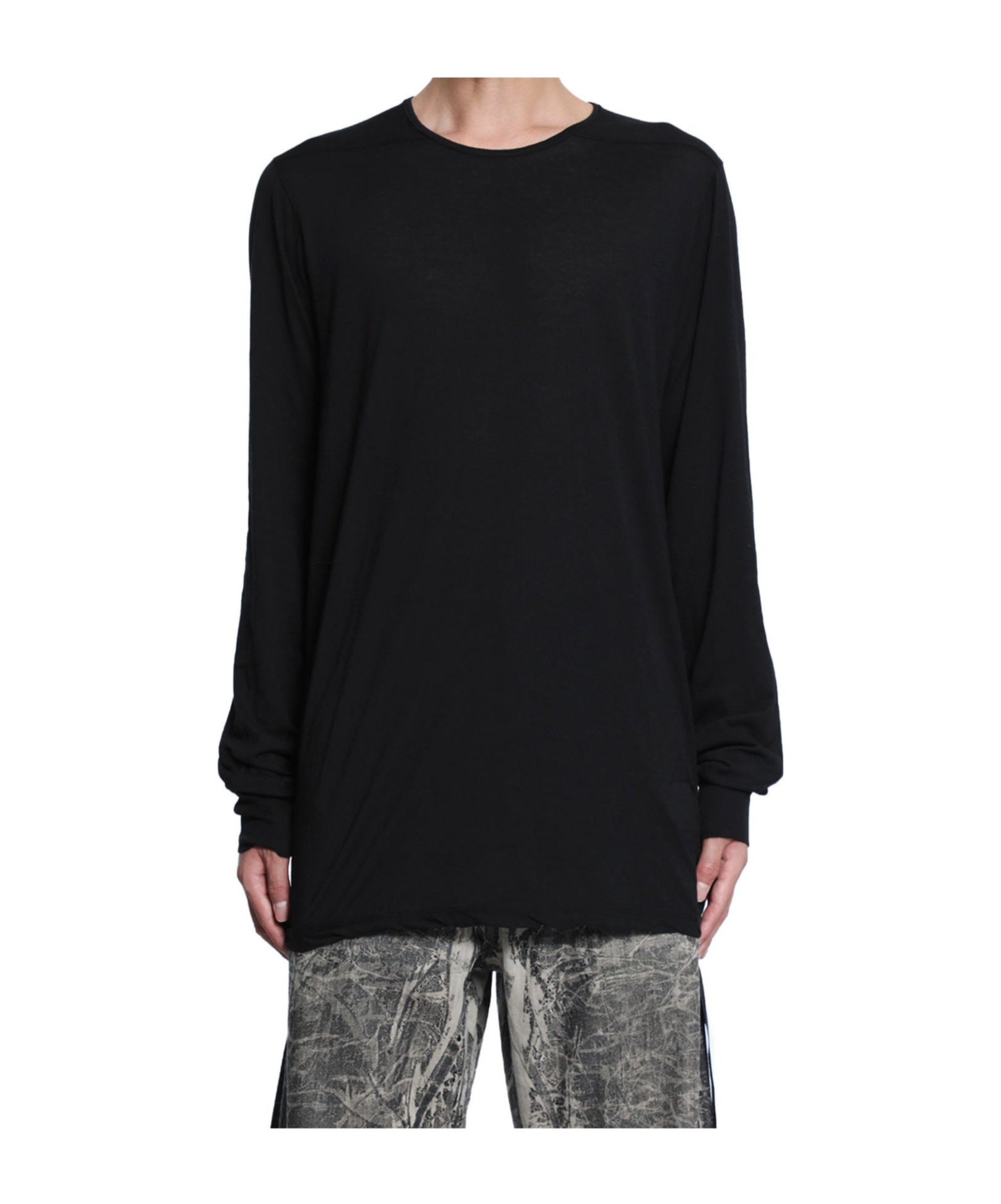 Rick Owens Drkshdw Concordians Level Long Sleeve T In Black