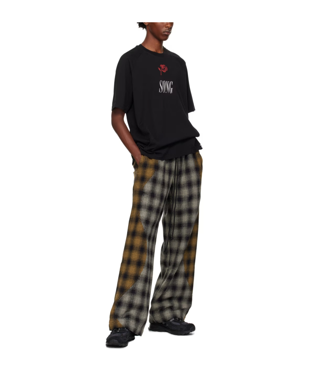 SONG FOR THE MUTE TARTAN-CHECK TROUSERS