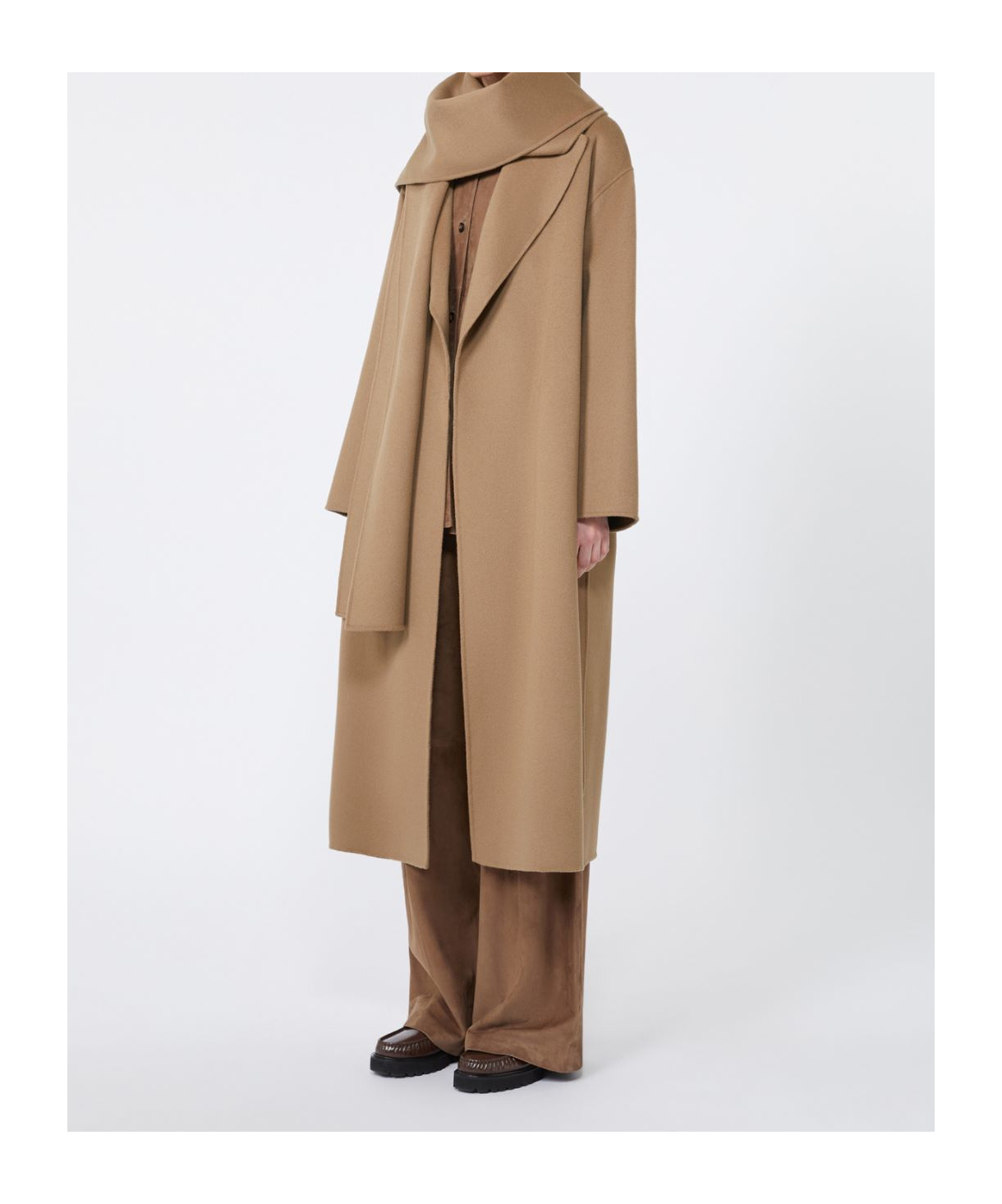 Max Mara Suede Trousers In Brown